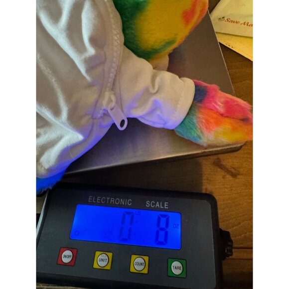 Noah's Ark kids Rainbow Plush Teddy Backpack White Shirt adjustable 16" READ NEW - Picture 13 of 13